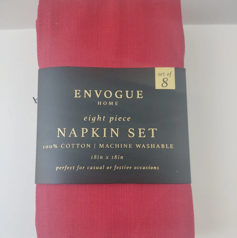 🎁Envogue Home 100% Cotton Napkin Set - Eight Pieces